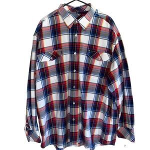 Rocawear Red & Black Plaid Flannel Long Sleeve Shirt Size:3XL